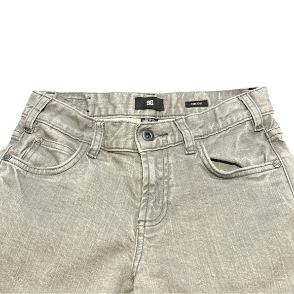 DC SHOES Y2K women's grey straight leg low-rise jeans, size 26. - Picture 3 of 4
